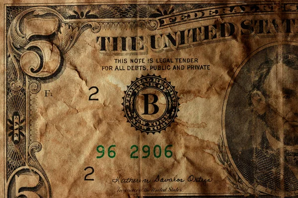 Vintage Background Usa Dollar Banknote — Stock Photo, Image