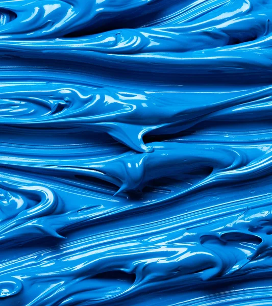 Los Trazos Por Pincel Sobre Pintura Azul Fondo Texturizado Macro —  Fotos de Stock