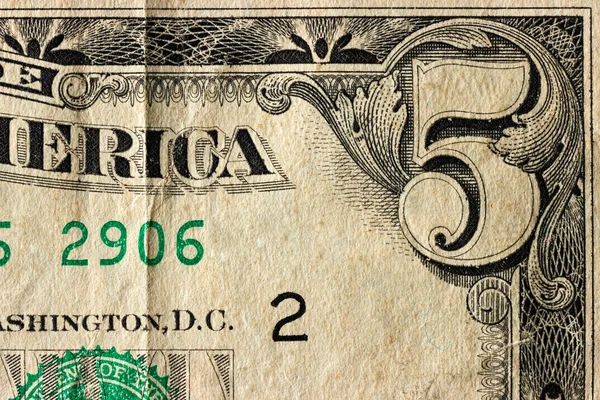 Close Detailed Shot Part Dollar Note — Stock Photo, Image