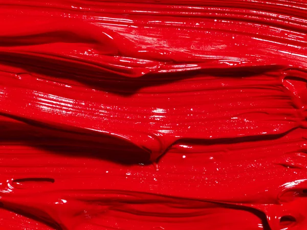 赤い油絵具の質感 — ストック写真