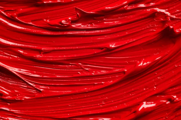Текстура Фарби Червоної Олії Крупним Планом — стокове фото