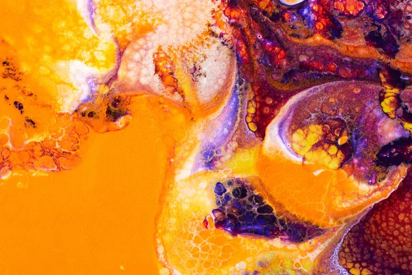 Яркая Абстрактная Текстура Плавающих Смешанных Красок Мраморный Фон — стоковое фото