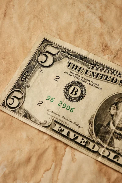 Dollar Note Aged Paper Surface Finance Background — Stock Photo, Image