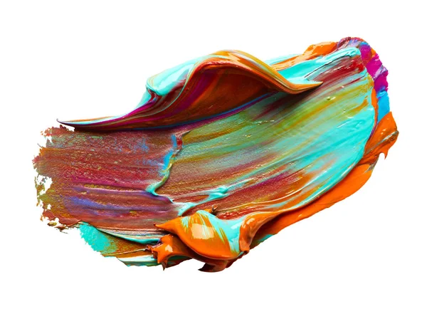 Абстрактный Креативный Штрих Краской Поверх Белого — стоковое фото