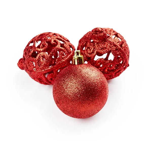 Palle rosse di Natale — Foto Stock