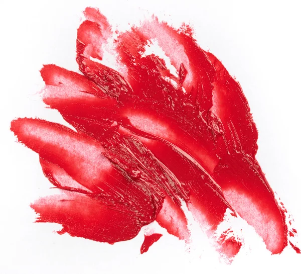 Verschmutzter roter Lippenstift — Stockfoto