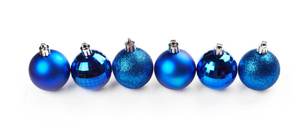Christmas blue balls