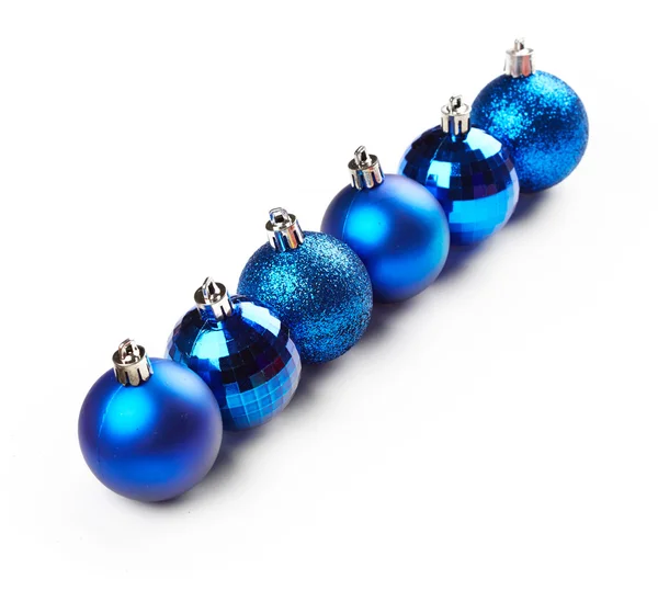 Natale palle blu — Foto Stock