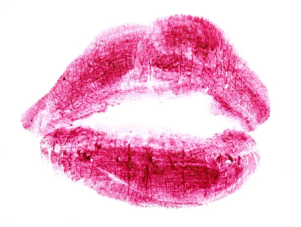 Lippenstiften kus — Stockfoto