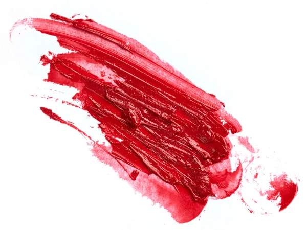 Verschmutzter roter Lippenstift — Stockfoto