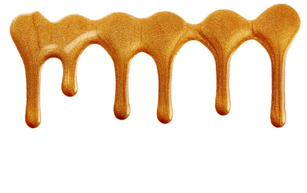 Zlatý lak na nehty — Stock fotografie