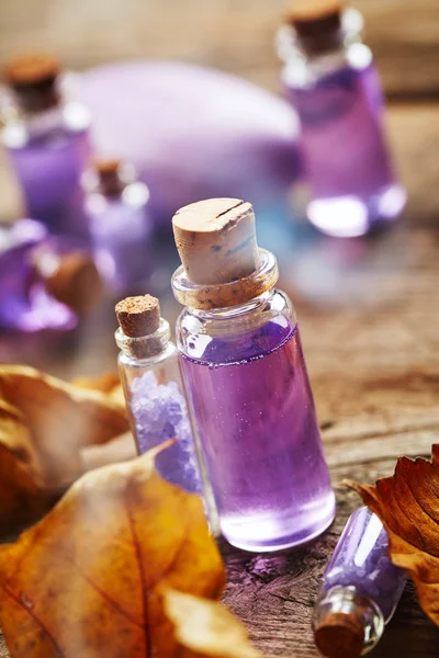 Spa still life with autumn leaves — Stock Photo, Image