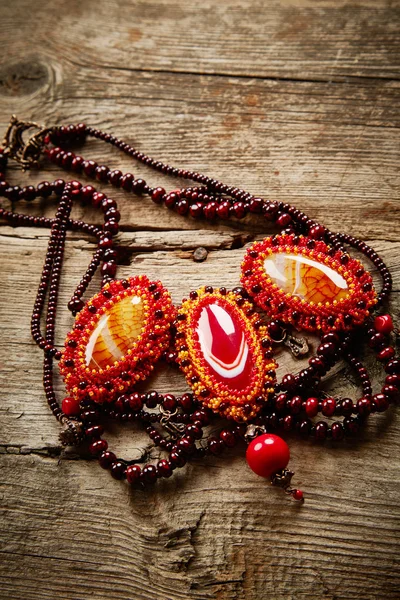 Beautiful handmade necklace — Stock Photo, Image