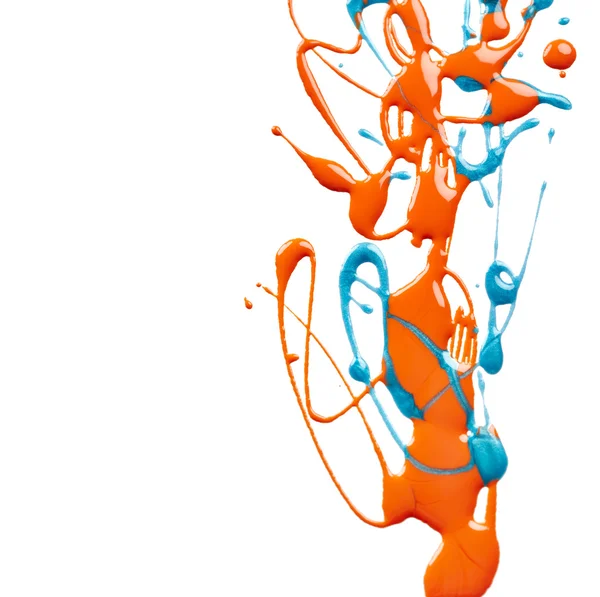 नीले और नारंगी नेल पॉलिश का स्प्लैश — स्टॉक फ़ोटो, इमेज