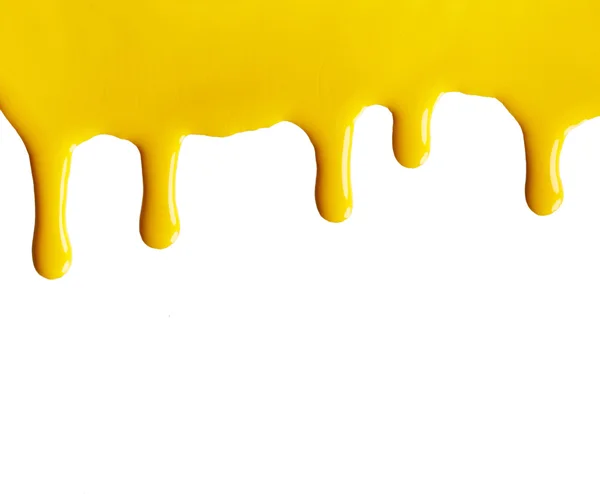 Пятно желтого лака для ногтей — стоковое фото
