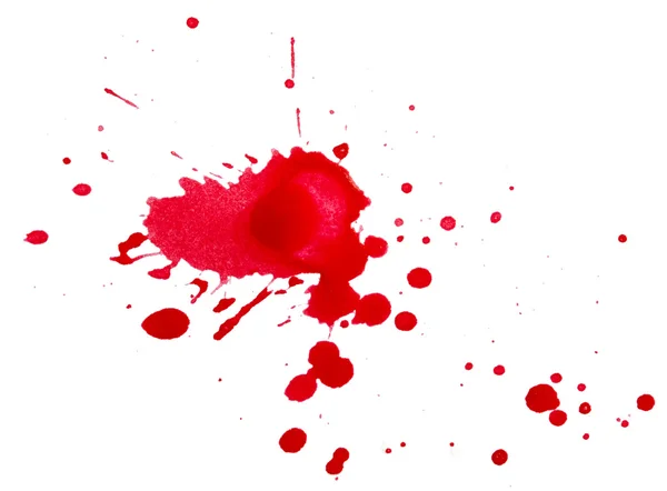 Blotting av röd färg — Stockfoto