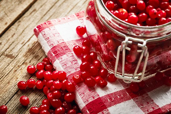 Pot avec confiture de viburnum maison — Photo