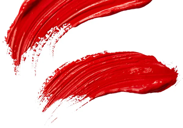 Slag av rød maling – stockfoto