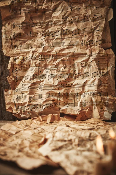 Старі листи музика — стокове фото