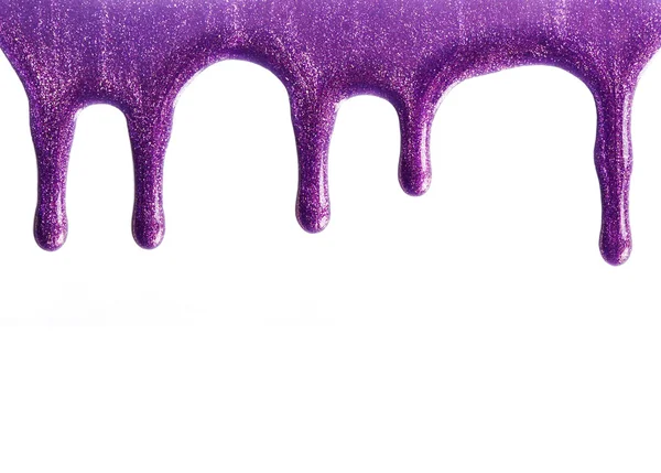 キラキラの紫色のマニキュア — ストック写真