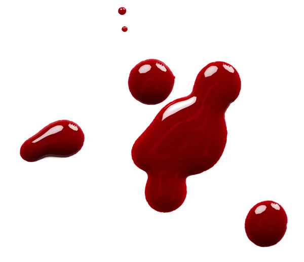 Blots of red nail polish — Stock Photo, Image