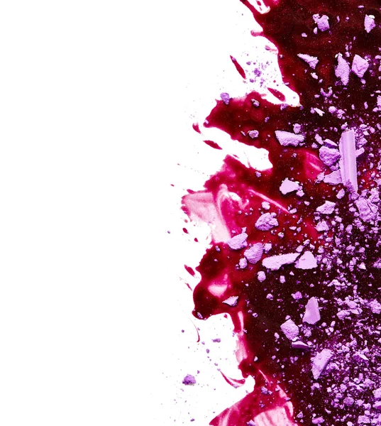 Purple nail polish and eye shadow — Stock Photo, Image
