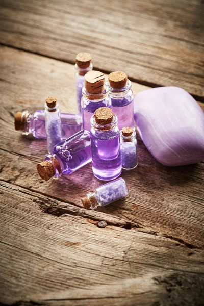 Bottles with shower gel — Stock Photo, Image