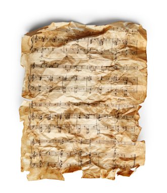 Vintage müzik sayfası