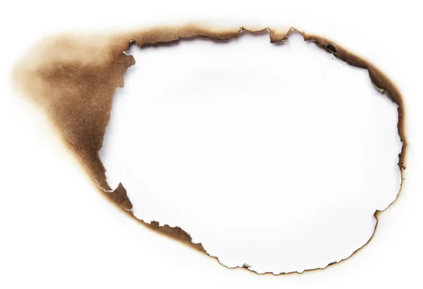 Burnt hole of paper — Stock Photo, Image