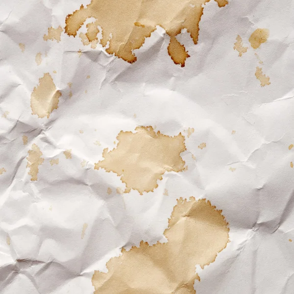 Paper with blots of coffee — Stock Photo, Image