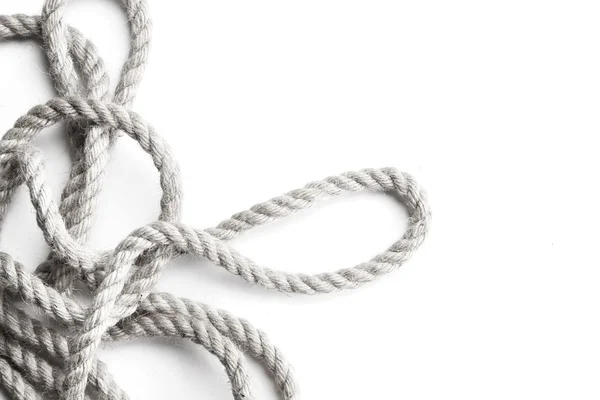White Rope in close up — Stock Photo, Image