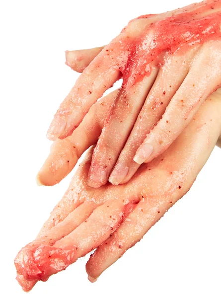 Woman's hands in body scrub — Stock Photo, Image