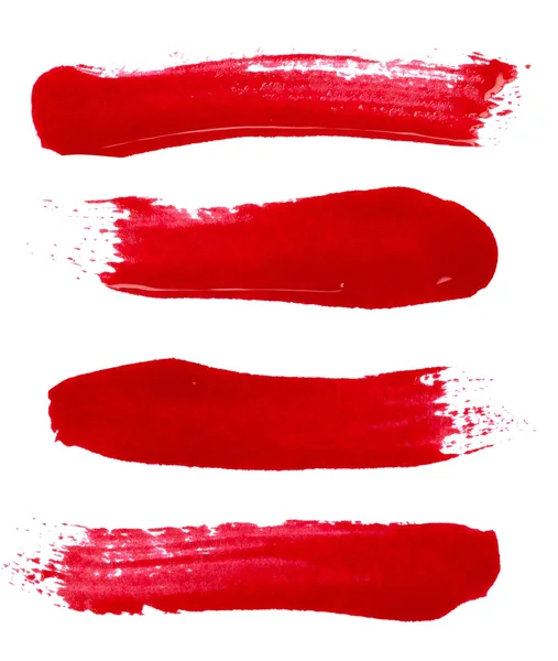 Traços de esmalte vermelho — Fotografia de Stock
