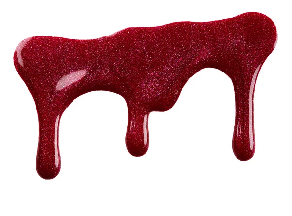 Blot červený lak na nehty — Stock fotografie