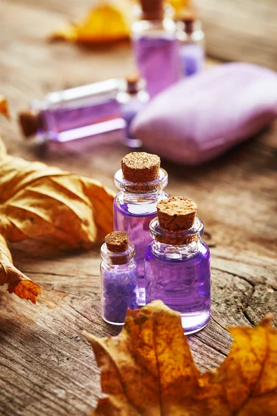 Spa still life with autumn leaves — Stock Photo, Image
