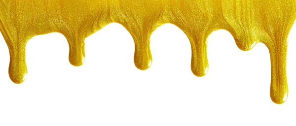 Golden nail polish — Stock Photo, Image