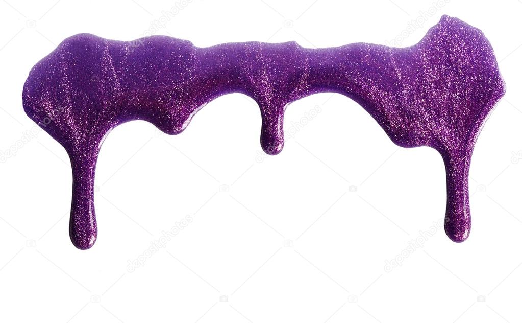 Shimmery purple nail polish