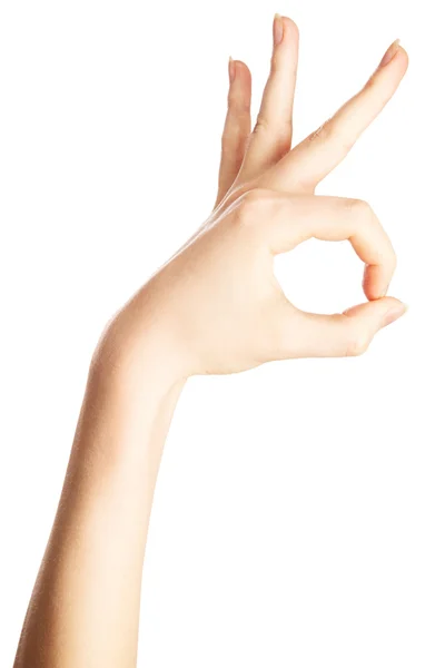 Female hand gesture — Stock Photo, Image