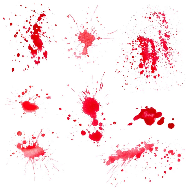 Blots of red paint — Stock Photo, Image