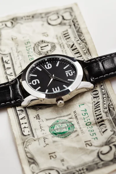 Dólar con reloj — Foto de Stock