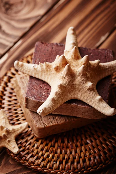 Soap with starfish — Stock Photo, Image