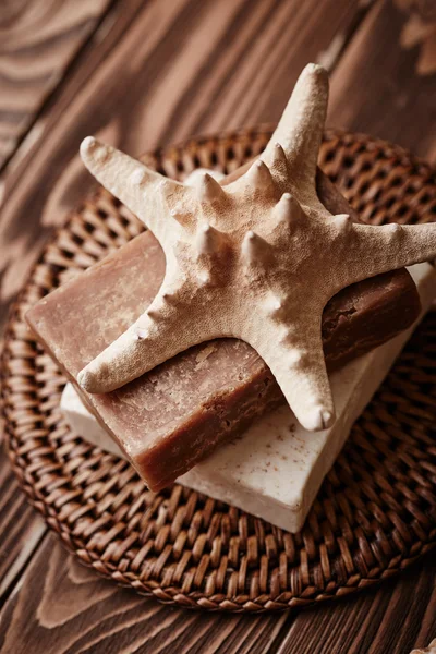 Soap with starfish — Stock Photo, Image