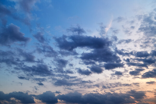 Cloudy evening sky