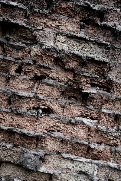 Hasarlı Tuğla Duvar — Stok fotoğraf