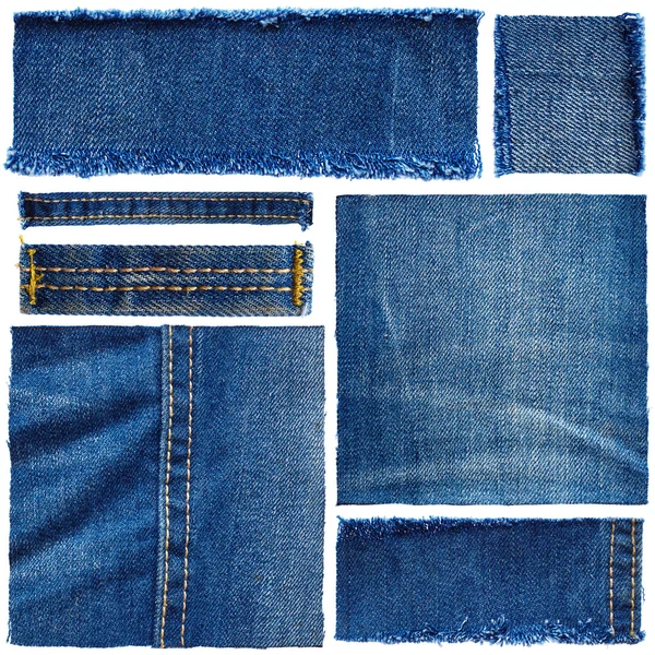 Set of jeans fabric — Stock Photo, Image