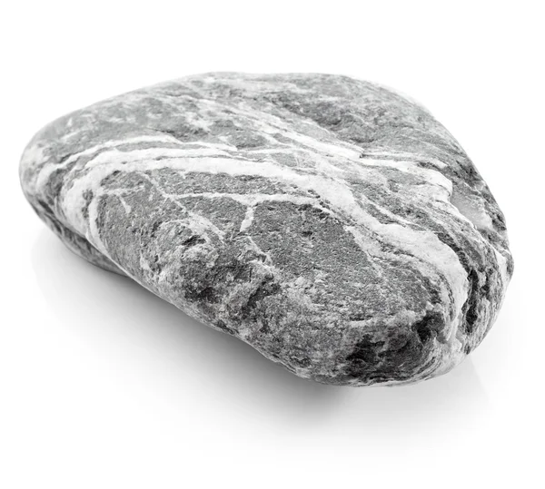 Piedra gris sobre fondo blanco —  Fotos de Stock