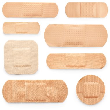 Set of adhesive plasters clipart