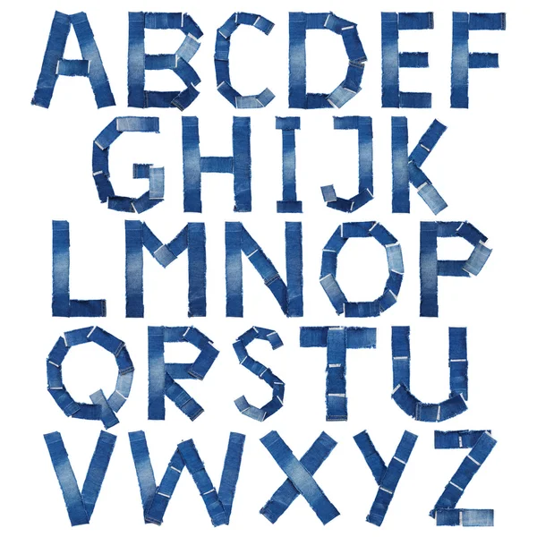 Jeans alphabet — Stock Photo, Image