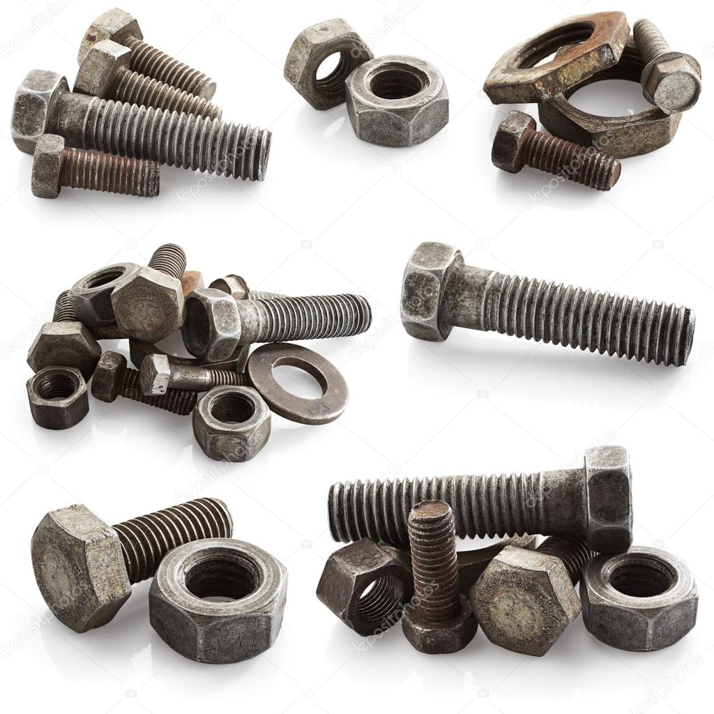 Set of bolts and nuts