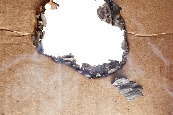 Burnt cardboard — Stock Photo, Image